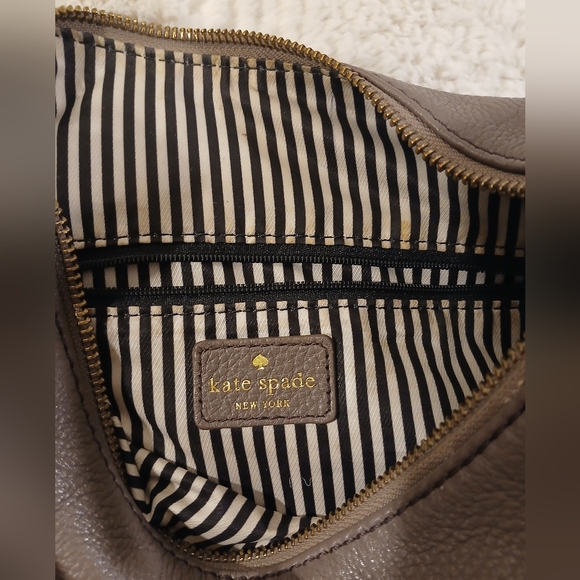 Kate Spade Taupe Leather Shoulder Bag - Picture 8 of 16